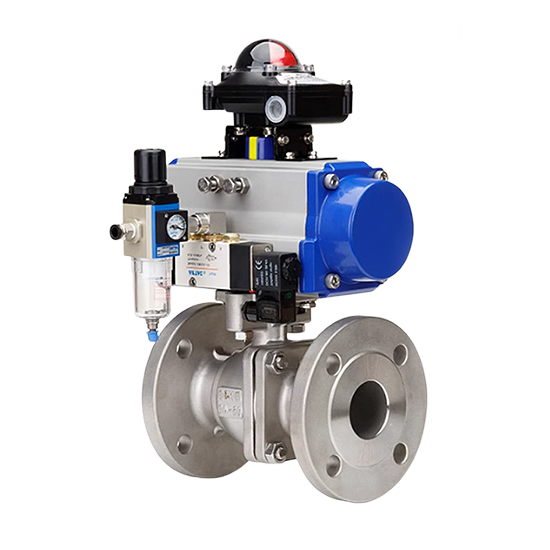 j9真人第一品牌-气动法兰球阀 流体控制