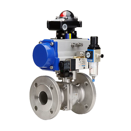 j9真人第一品牌-气动法兰球阀 流体控制